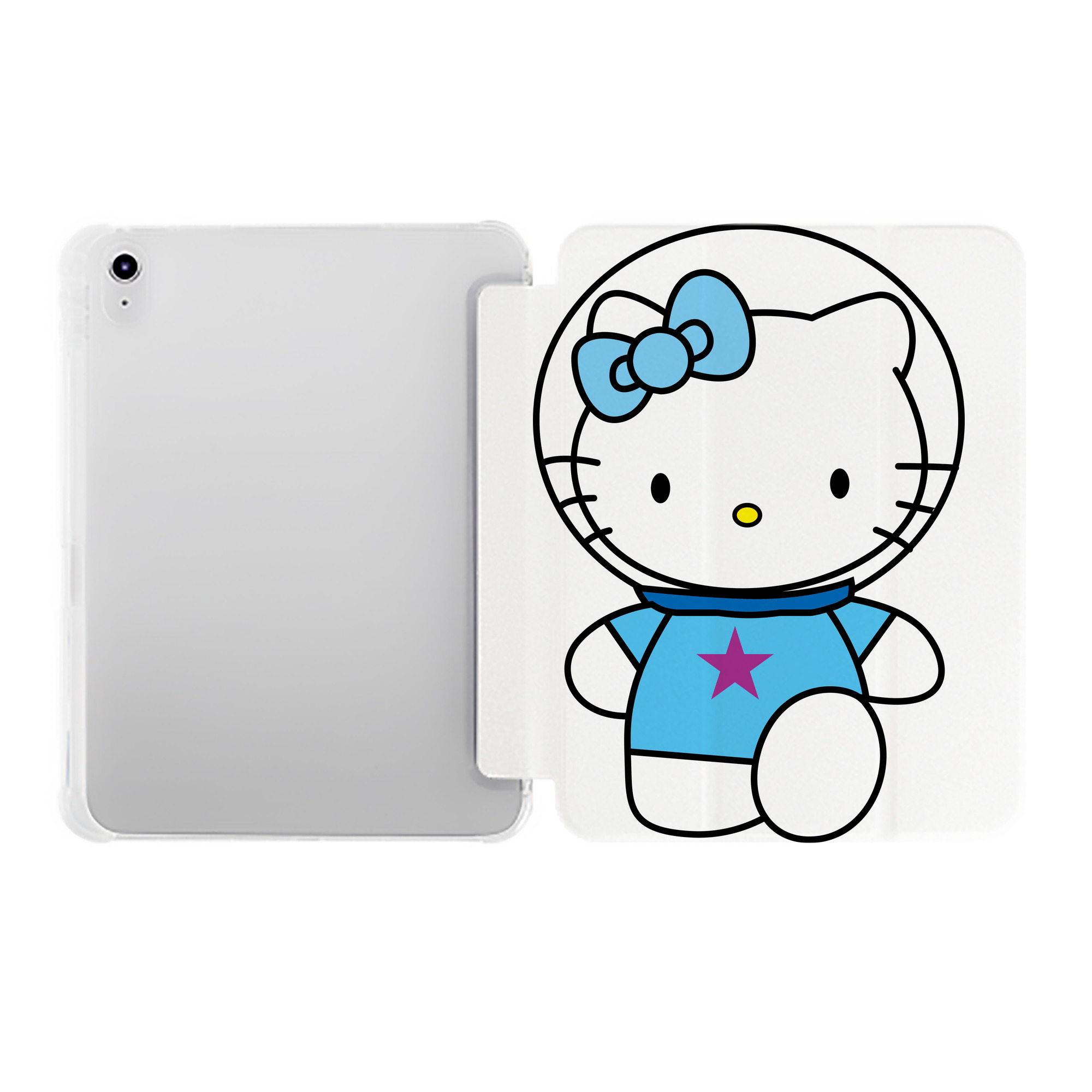 （画像用） Hello Kitty ハローキティ IPad ケース ペン収納付き 三つ折りスタンド PUレザー×シリコン 対応機種9.5/10.5/10.9インチ